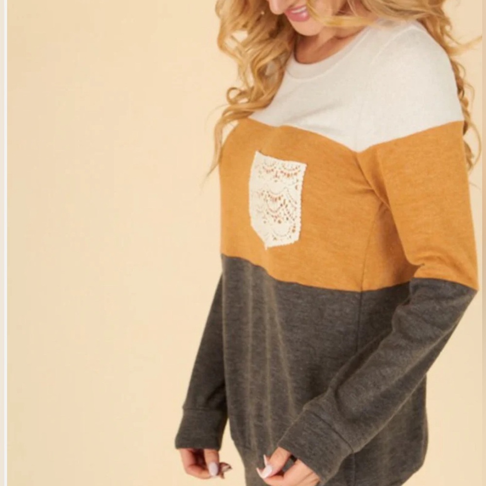 Color block thin sweater